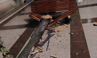 Nevrijeme pogodilo Crnu Goru: Vjetar obarao stabla u Podgorici i na Cetinju, kiša izazvala poplave u Herceg Novom