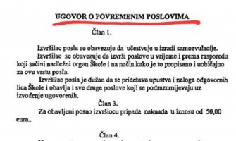 Direktor Prve srednje stručne škole Nikšić Milomir Šumić potpisao je ugovor sa samim sobom, u kome se obavezao da izradi samoevaluaciju