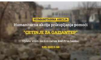 Humanitarna akcija prikupljanja pomoći „Cetinje za Gaziantep“