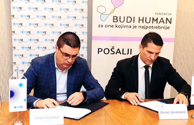 EPCG podržala Fondaciju “Budi human“: Doniraće 40.000 eura tokom narednih godinu dana