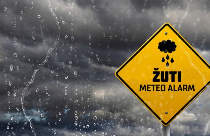 Sjutra na snazi žuti meteo alarm