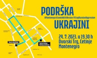 Sjutra šetnja podrške Ukrajini na Cetinju: Da odamo poštu žrtvama rata i pružimo podršku herojskom ukrajinskom narodu
