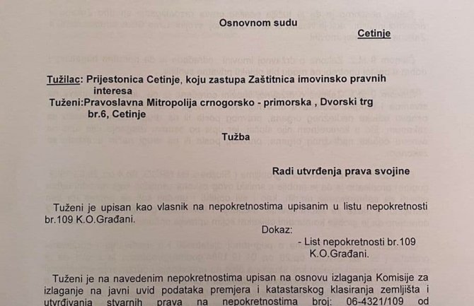 Prijestonica traži da se državi vrati groblje u Građanima neosnovano upisano na Mitropoliju