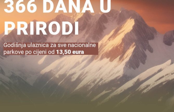 Godišnje ulaznice za nacionalne parkove 13,50 eura