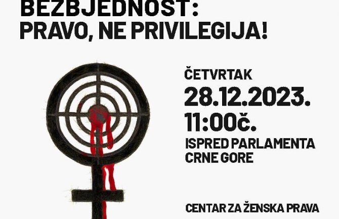 Sjutra protest ispred Skupštine: Bezbjednost je pravo, ne privilegija