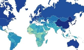 Mapa svijeta prema prosječnom koeficijentu inteligencije, pogledajte gdje je Crna Gora