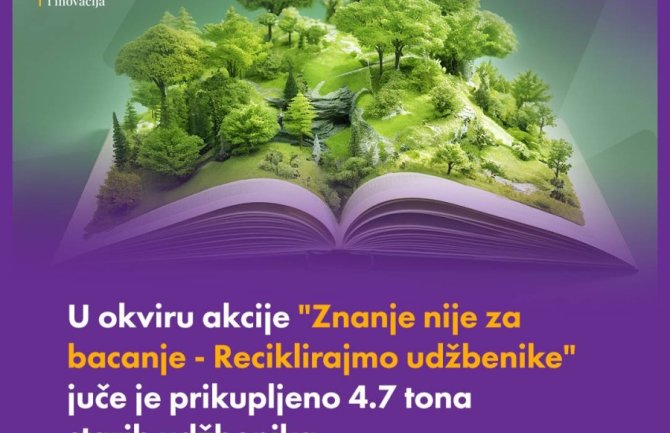 Prikupljeno 4,7 tona materijala za reciklažu