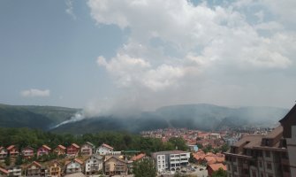 Požar na Golubinji na nepristupačnom terenu se širi prema vrhu borove šume