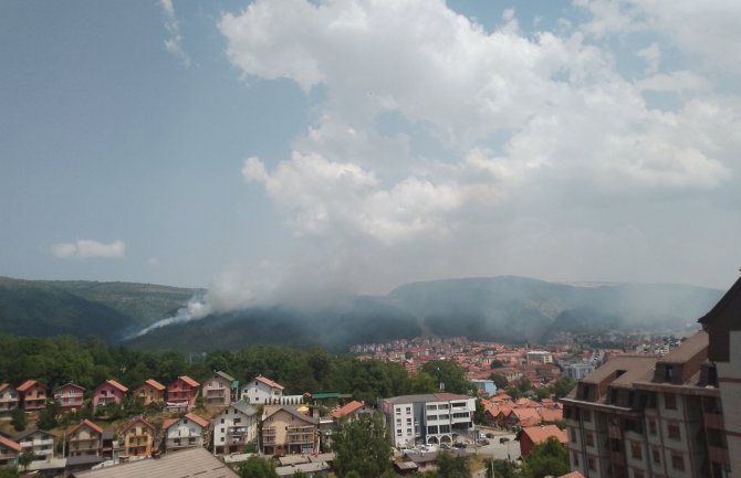 Požar na Golubinji na nepristupačnom terenu se širi prema vrhu borove šume