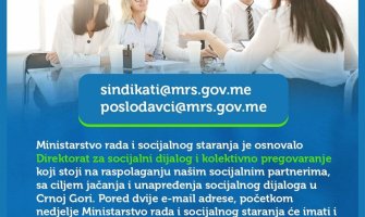 Ministarstvo rada i socijalnog staranja osnovalo direktorat za socijalni dijalog i kolektivno pregovaranje