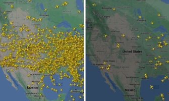 Ovako je izgledalo zaustavljanje američkog avionskog saobraćaja zbog IT kvara