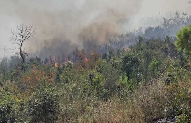 Prošio se požar kod Sutomora: Gori strana prema Domu Crvenog krsta