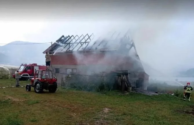 Grom zapalio štalu u Borovici, stradalo i nekoliko goveda